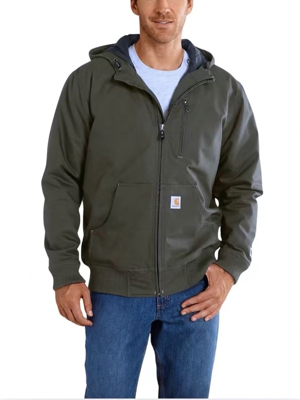 Carhartt Olive Green Quick Duck Jefferson Active Jacket 101493 307 Size XL